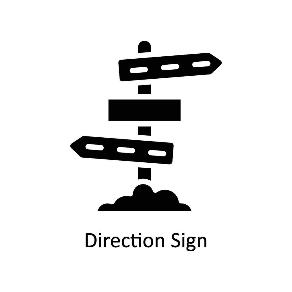 Direction Sign vector  Solid  Icon  Design illustration. Business And Management Symbol on White background EPS 10 File