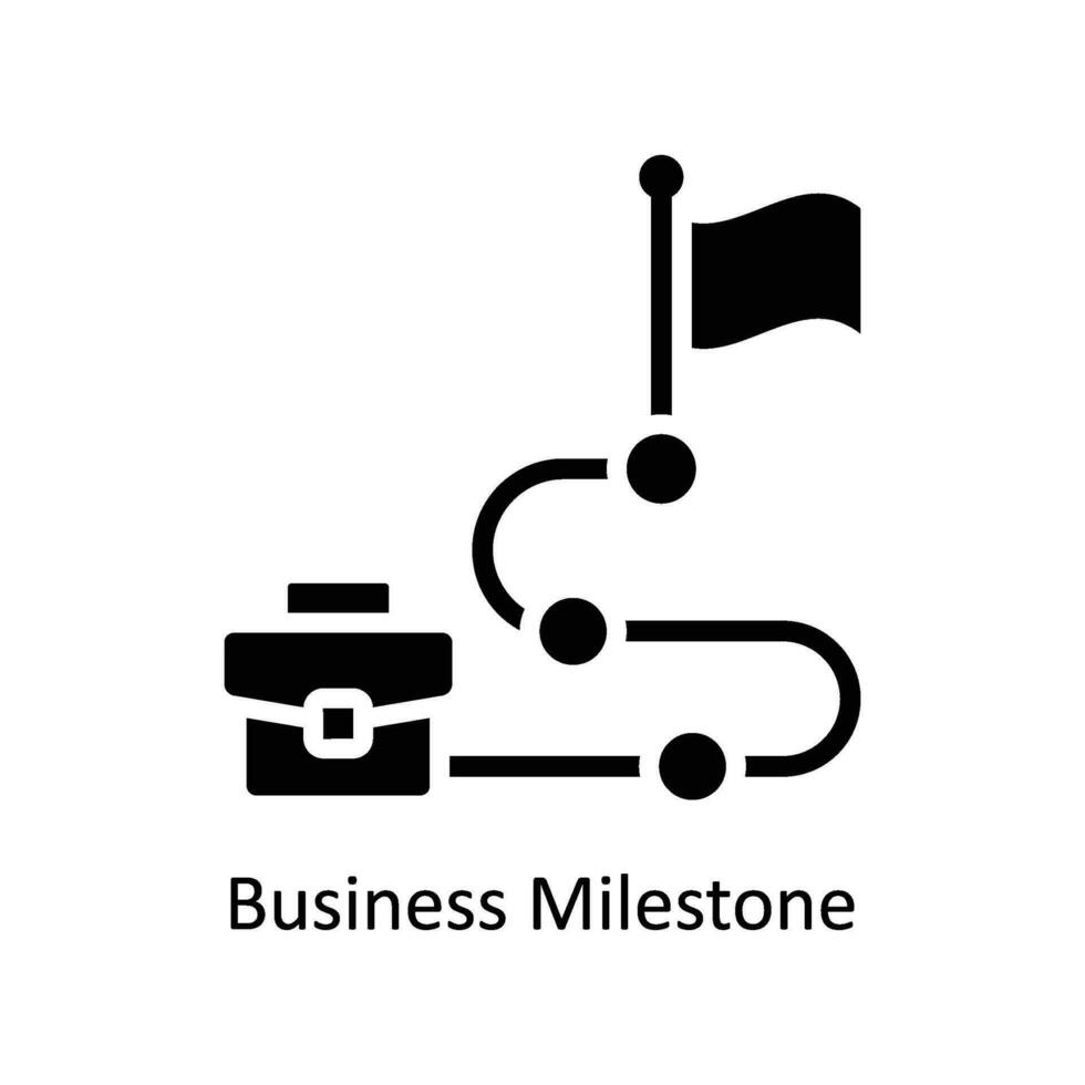 Business Milestone vector  Solid  Icon  Design illustration. Business And Management Symbol on White background EPS 10 File