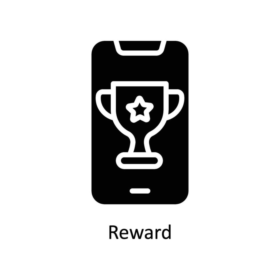Reward vector  Solid  Icon  Design illustration. Business And Management Symbol on White background EPS 10 File