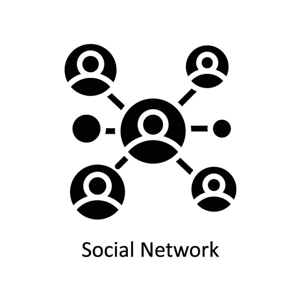 Social Network vector  Solid  Icon Design illustration. Business And Management Symbol on White background EPS 10 File