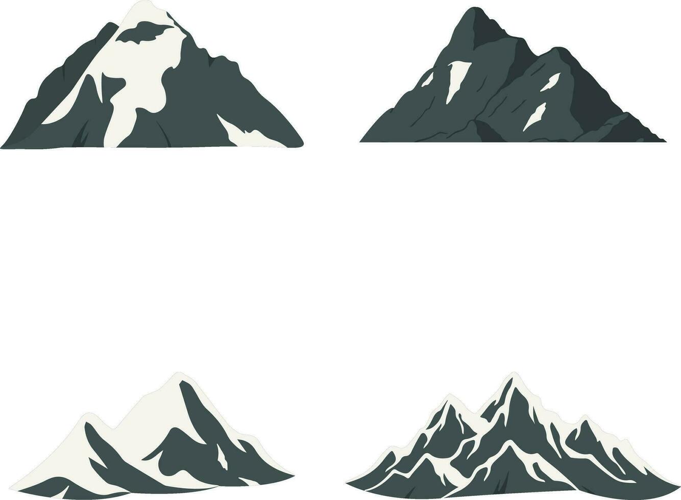 colección de internacional montaña día. en diciembre 11 aislado en blanco antecedentes. vector ilustración.