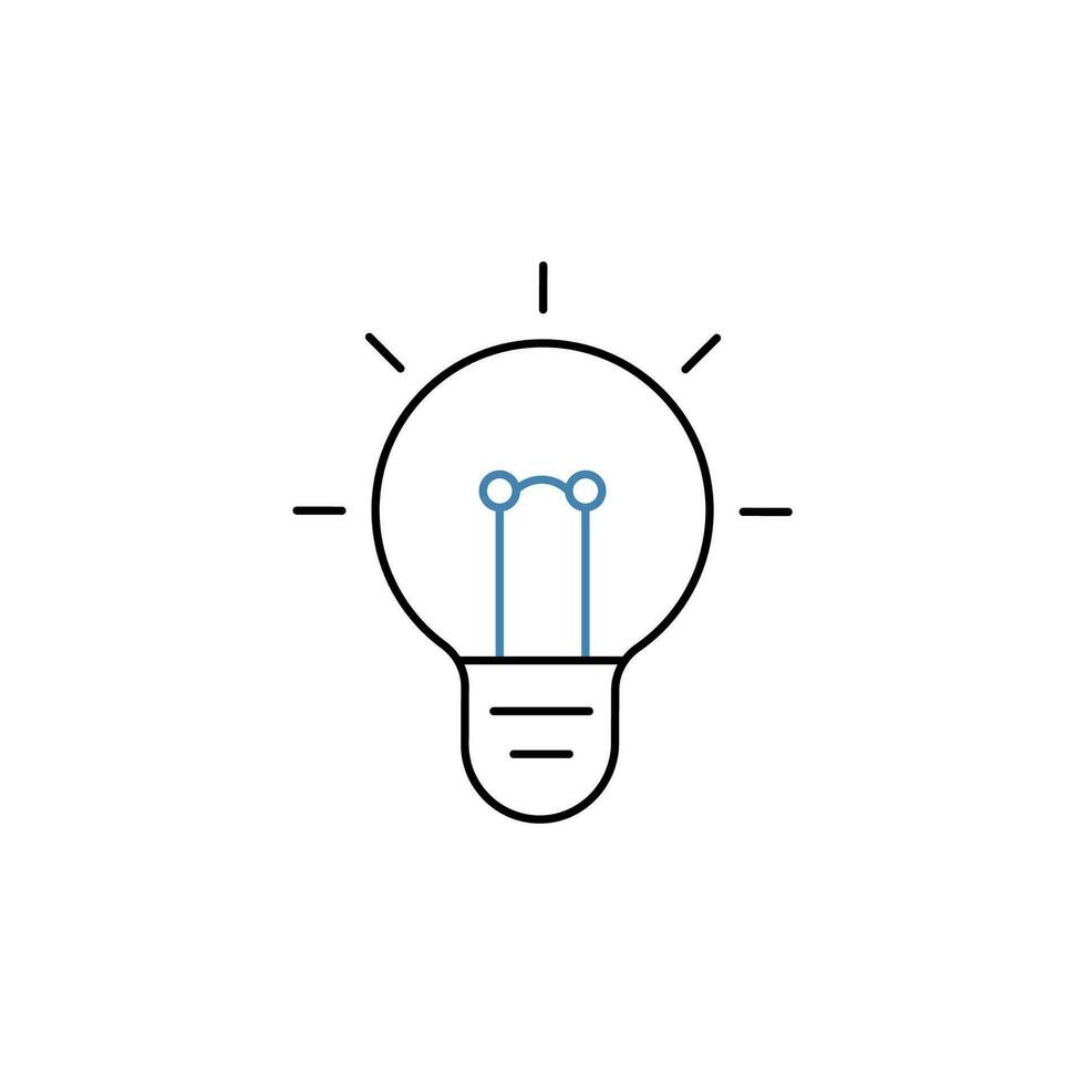 Light Bulb concept line icon. Simple element illustration. Light Bulb concept outline symbol design. vector