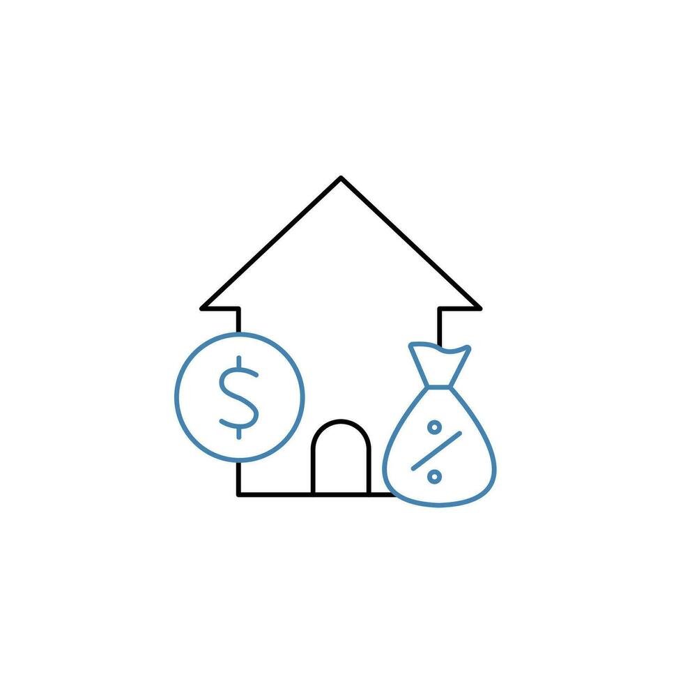 Property taxes concept line icon. Simple element illustration. Property taxes concept outline symbol design. vector