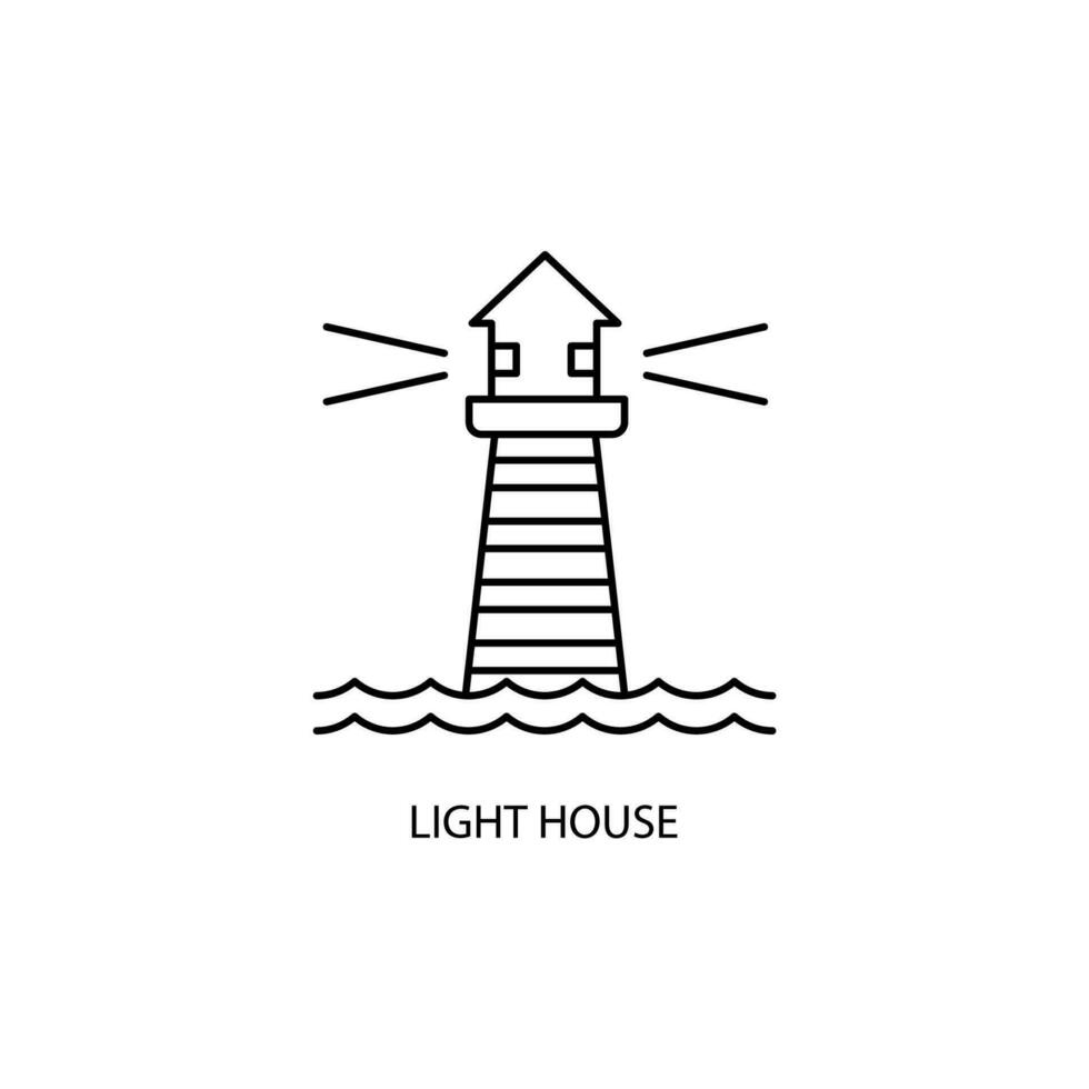 Lighthouse concept line icon. Simple element illustration. Lighthouse concept outline symbol design. vector