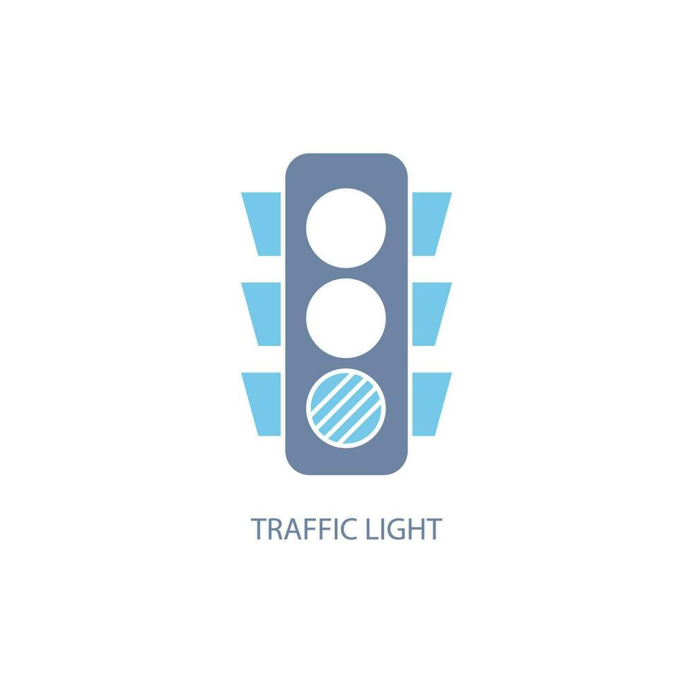 traffic light concept line icon. Simple element illustration. traffic light concept outline symbol design. vector