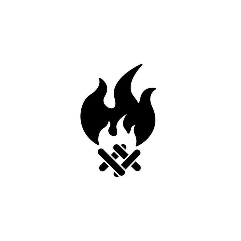 campfire concept line icon. Simple element illustration. campfire concept outline symbol design. vector