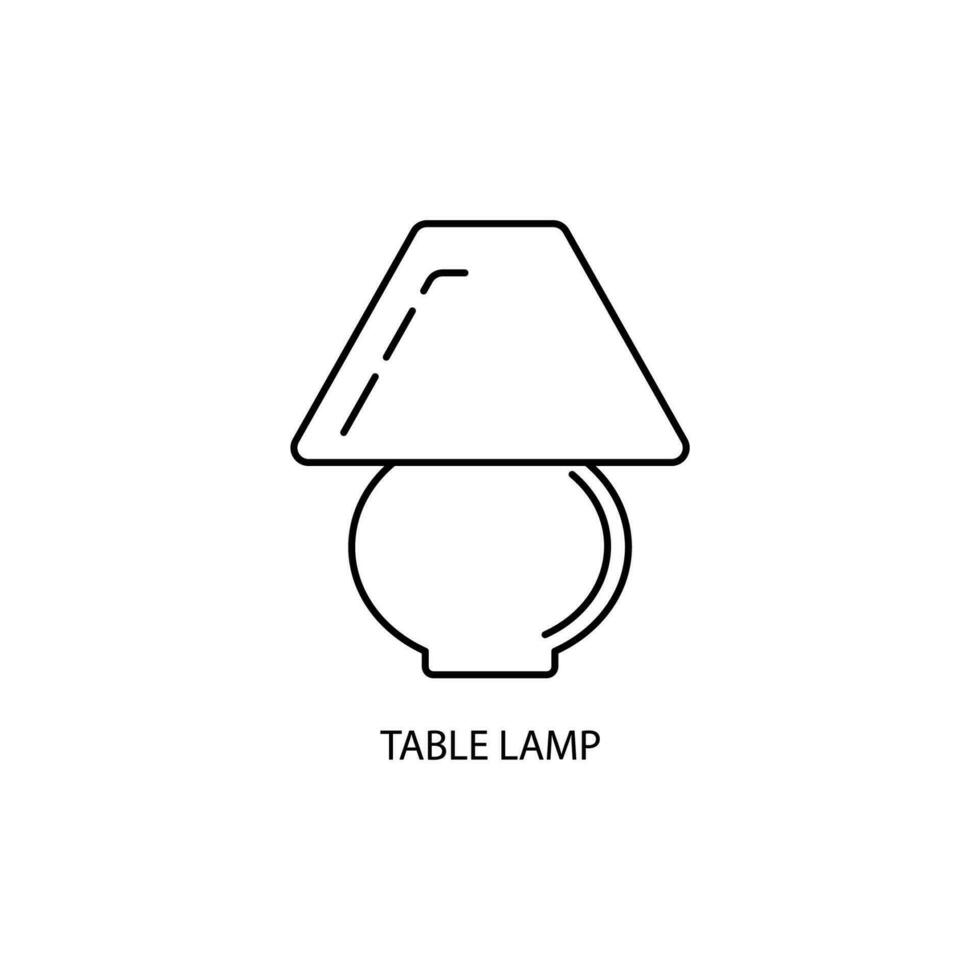 lamp concept line icon. Simple element illustration. lamp concept outline symbol design. vector