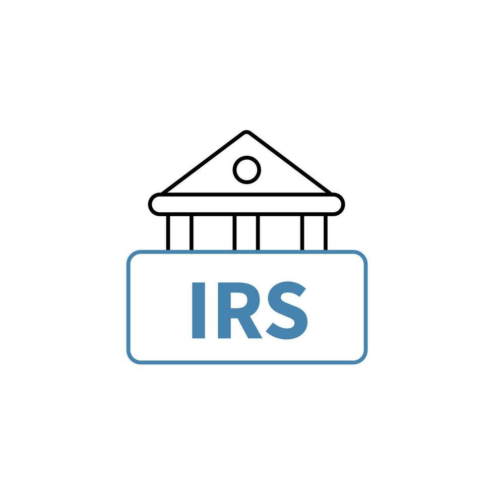 irs concept line icon. Simple element illustration. irs concept outline symbol design. vector