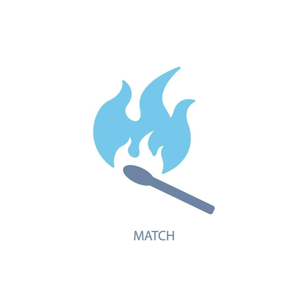 match concept line icon. Simple element illustration. match concept outline symbol design. vector