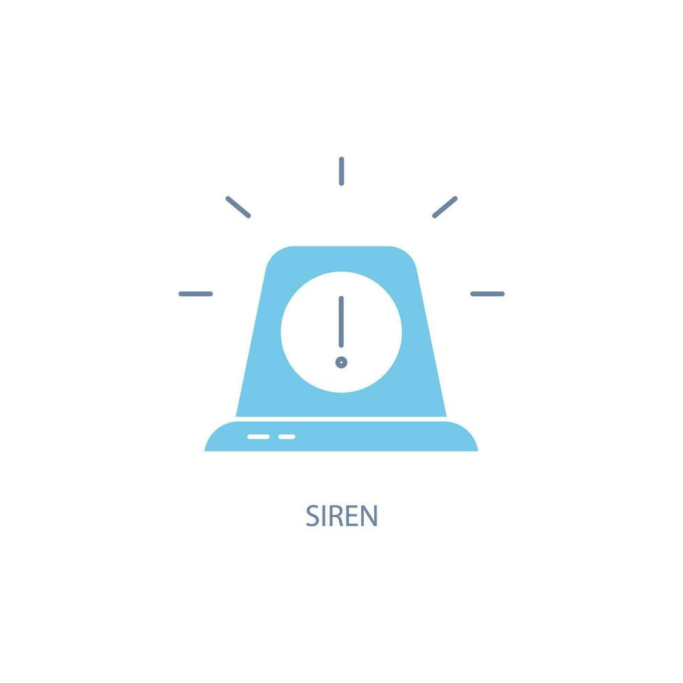 siren concept line icon. Simple element illustration. siren concept outline symbol design. vector