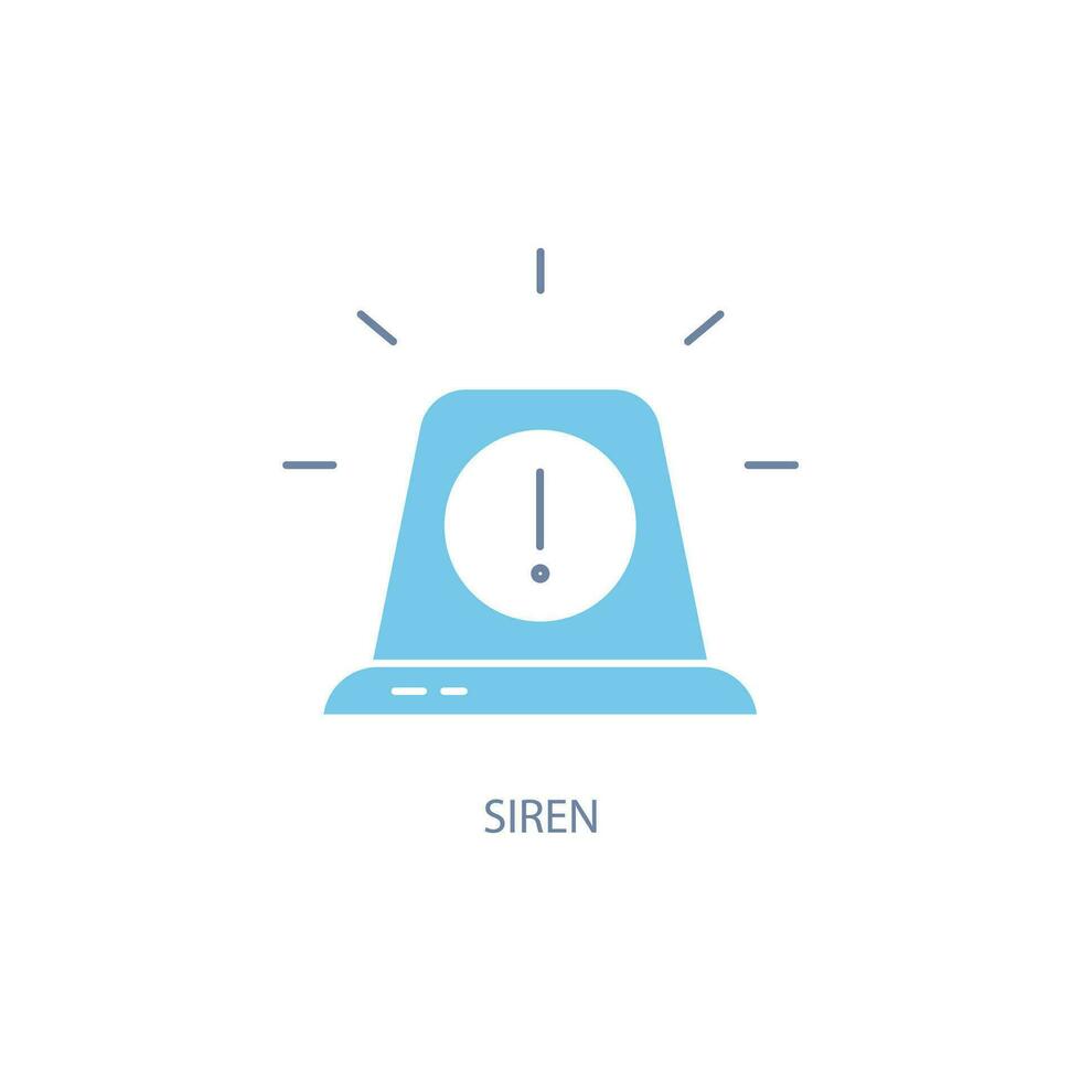 siren concept line icon. Simple element illustration. siren concept outline symbol design. vector