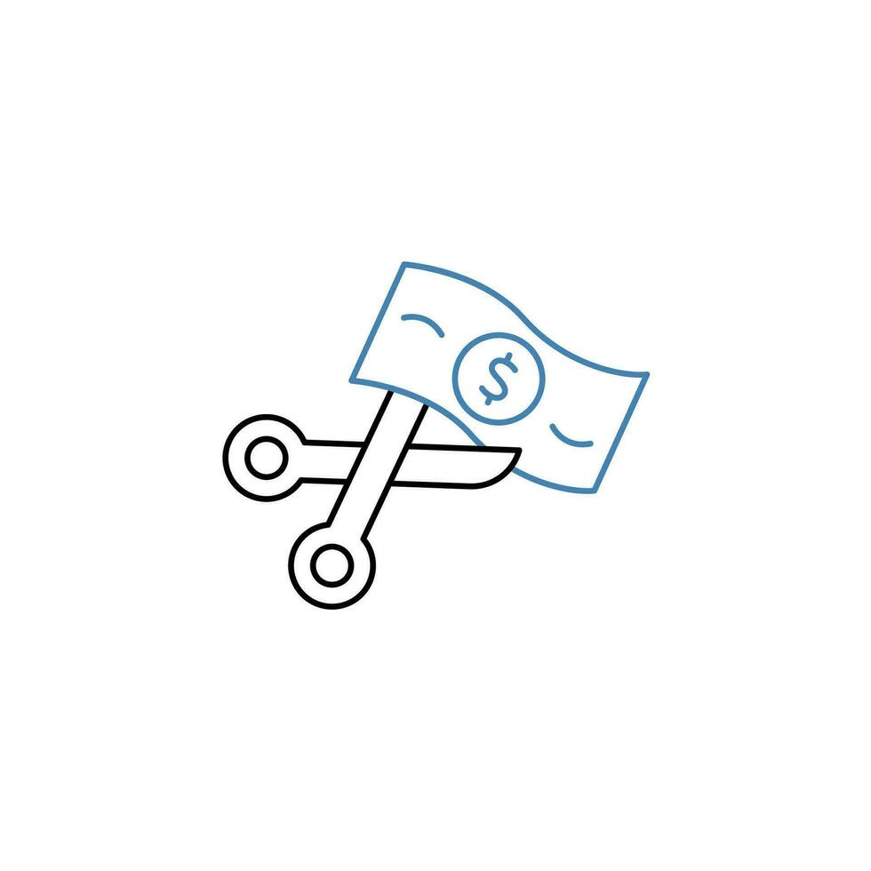 tax deduction concept line icon. Simple element illustration. tax deduction concept outline symbol design. vector