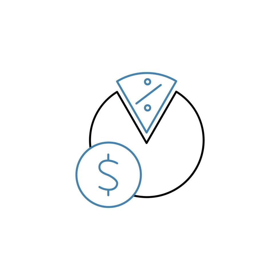 tax rate concept line icon. Simple element illustration. tax rate concept outline symbol design. vector