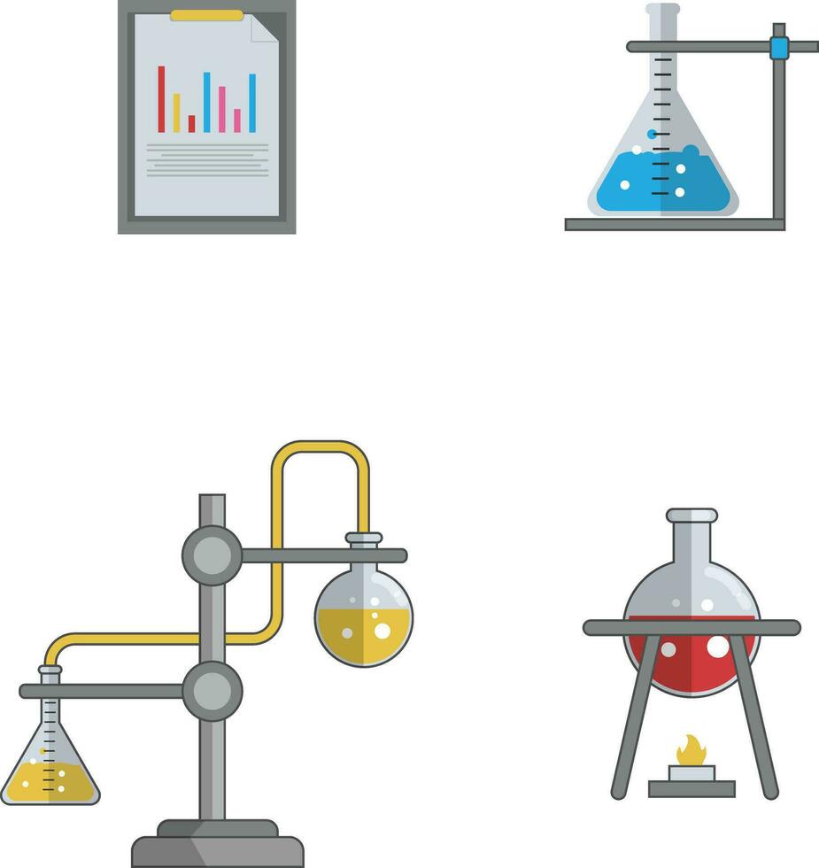 Set of STEM Day. With Cartoon Design Style. Isolated On White Background. Vector Illustration.