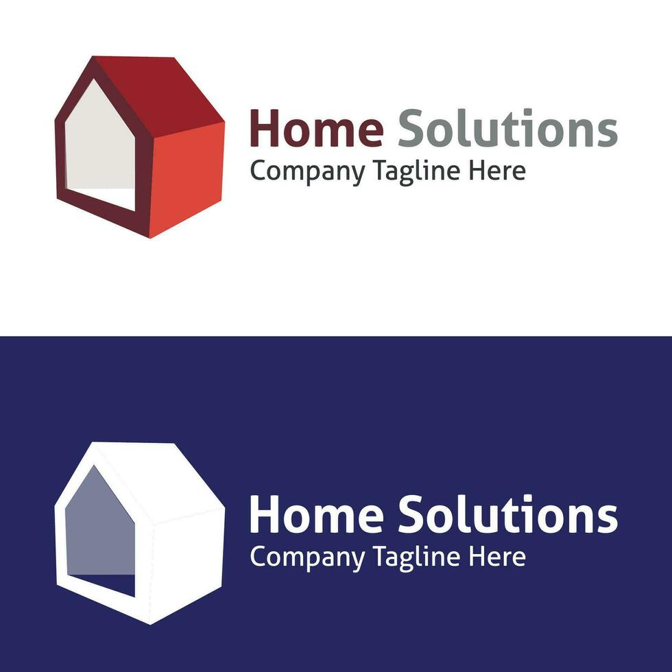 vector logo for real estate home solutions that is a home solution.