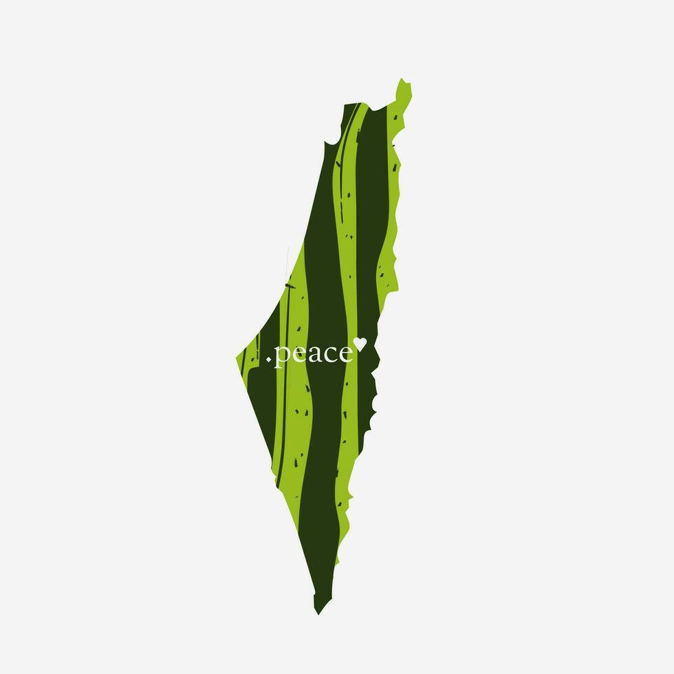 illustration vector of palestine map with watermelon pattern perfect for print, etc