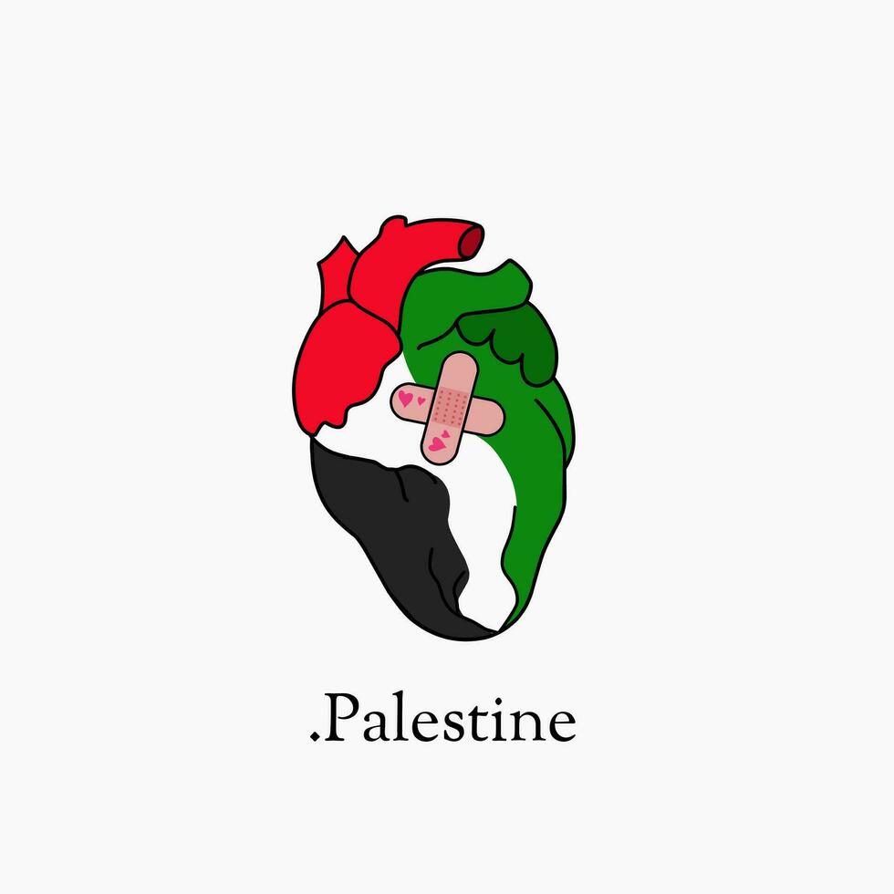 vector of palestine hearth perfect for print, apparel, poster, etc