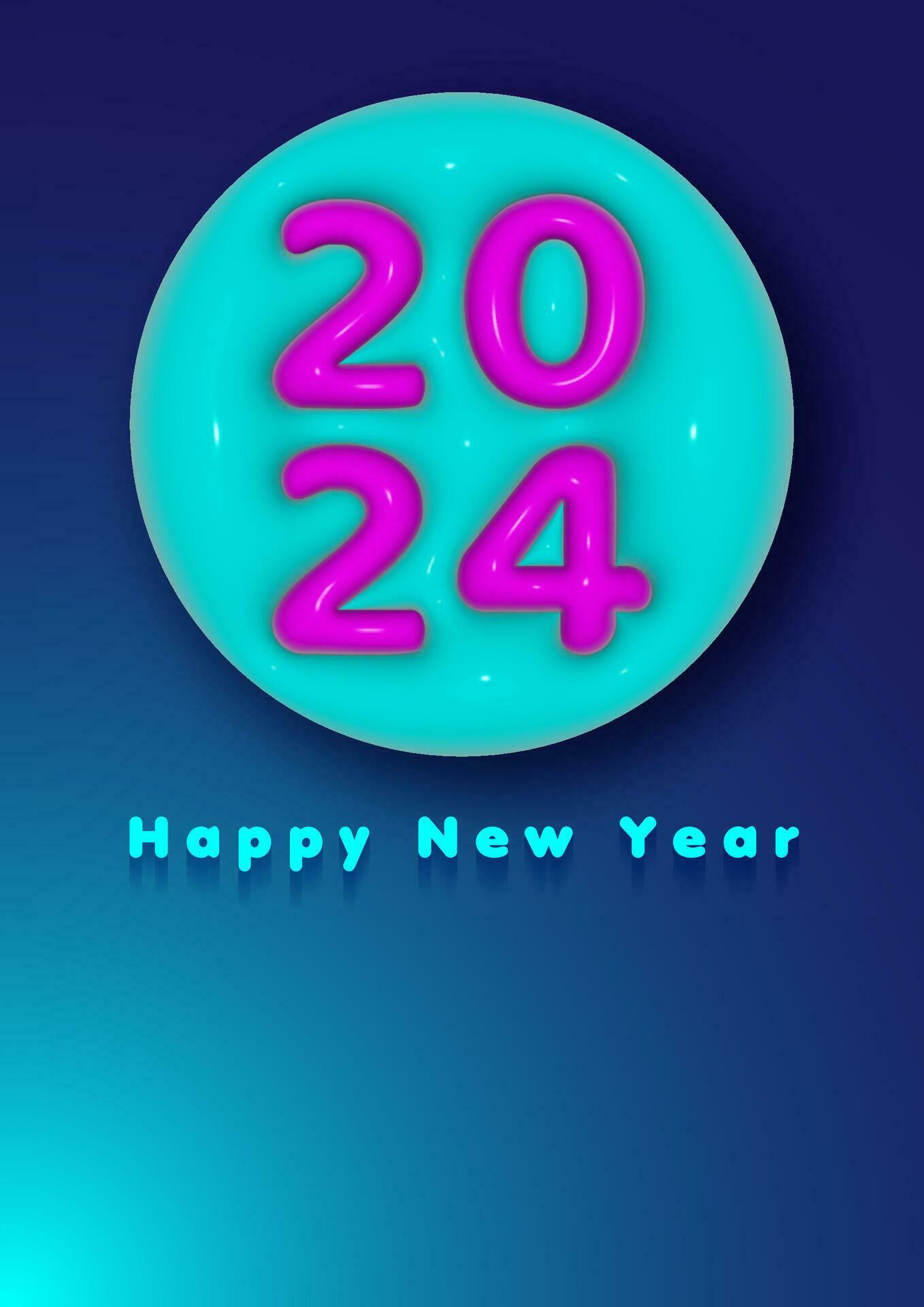 Colorful Neon 2024 Logo Text For Header Calendar Vect vrogue.co