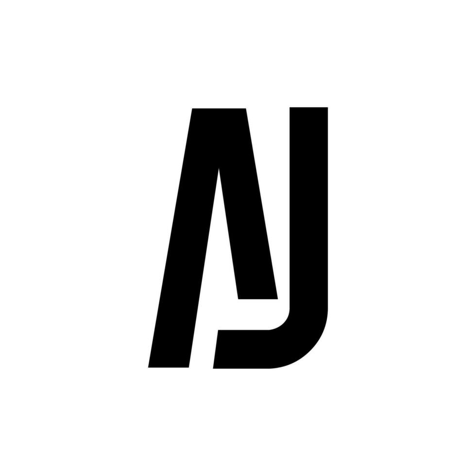 un j logo monograma diseño ilustración vector