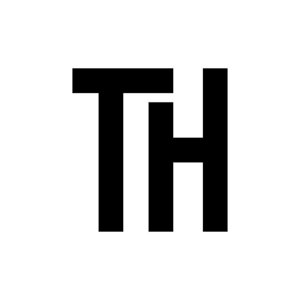 th logo monograma diseño ilustración vector