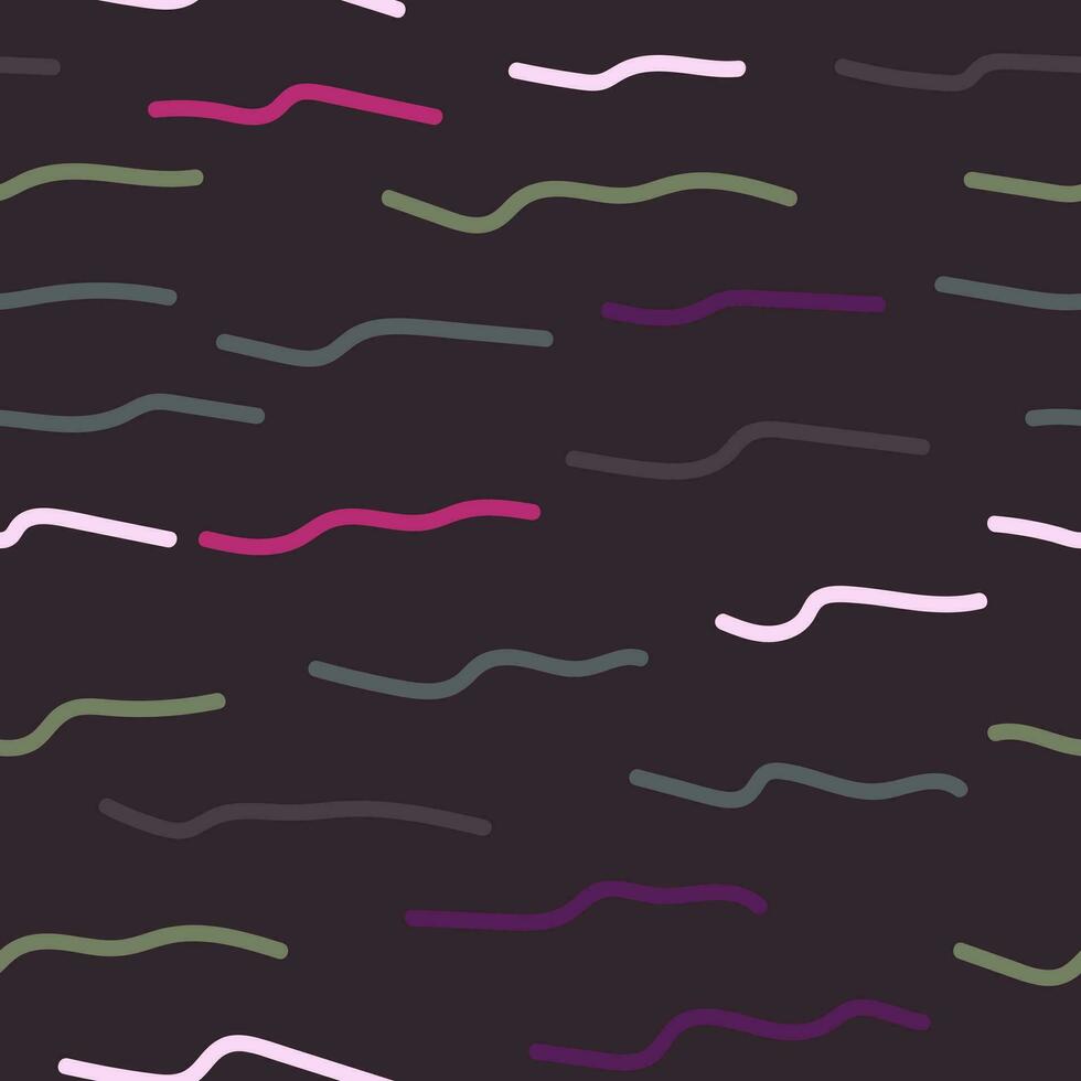 Purple and pink wavy lines seamless pattern. vector