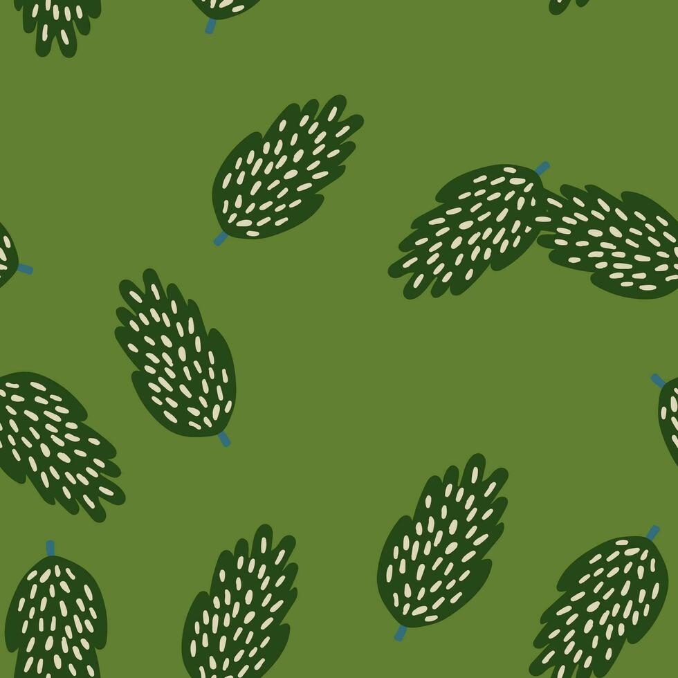 Artistic tree and foliage illustration in a repeating pattern. vector