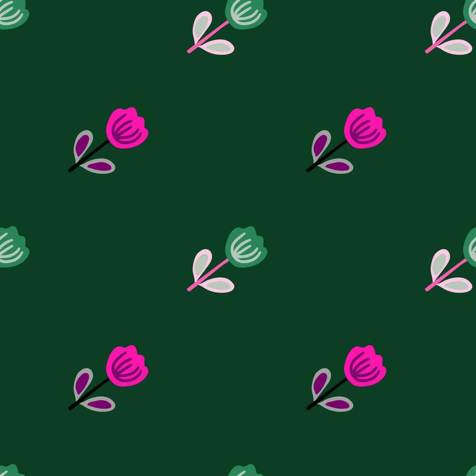 Romantic and abstract rose illustration in a seamless design. vector