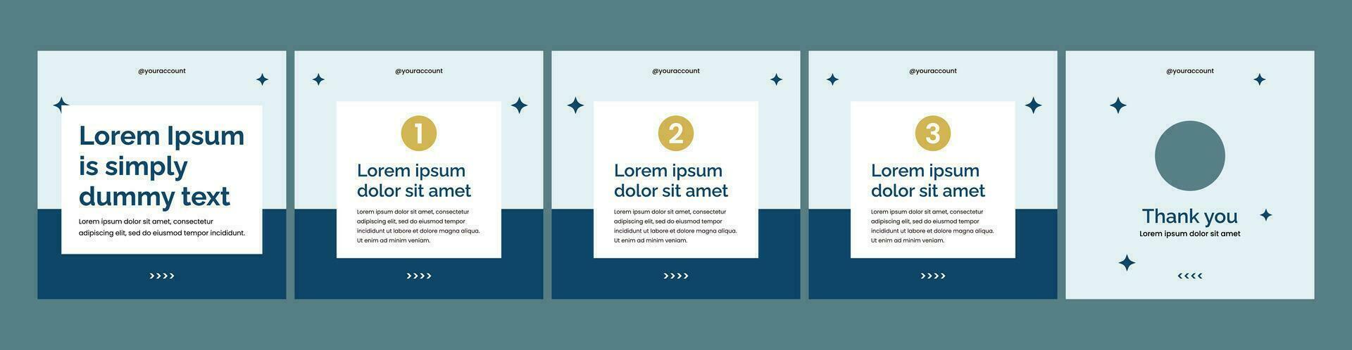 moderno carrusel diapositiva plantillas para social medios de comunicación publicaciones vector