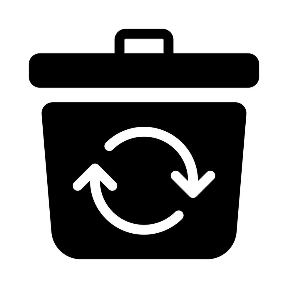 Recycle bin icon for trash and eco friendly concepts vector