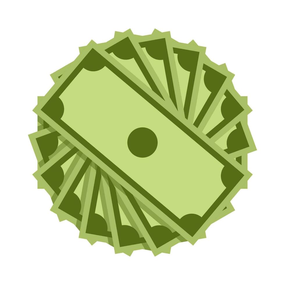 Flat illustration of money on isolated background vector