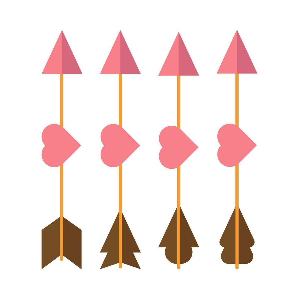 Flat illustration of arrows on isolated background vector