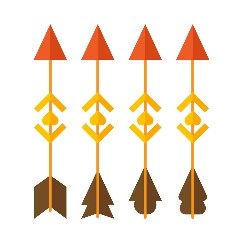 Flat illustration of arrows on isolated background vector