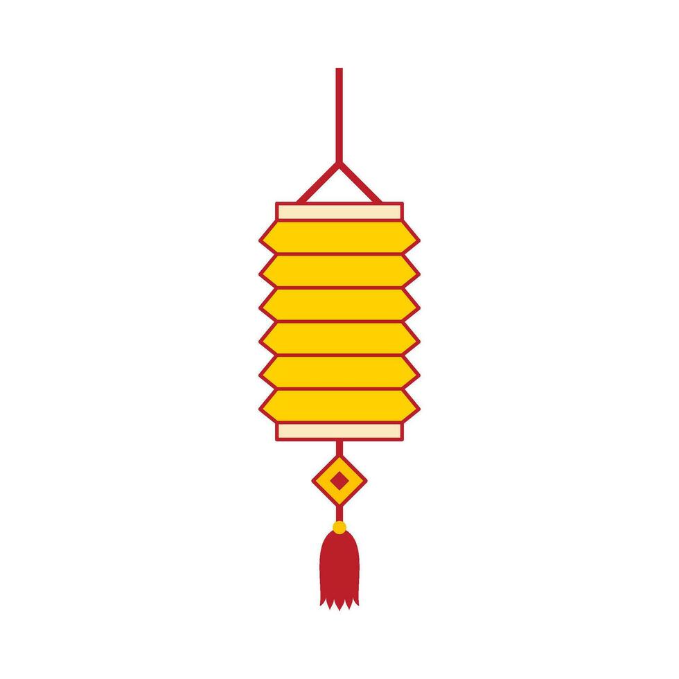 Flat illustration of chinese new year ornament on isolated background vector