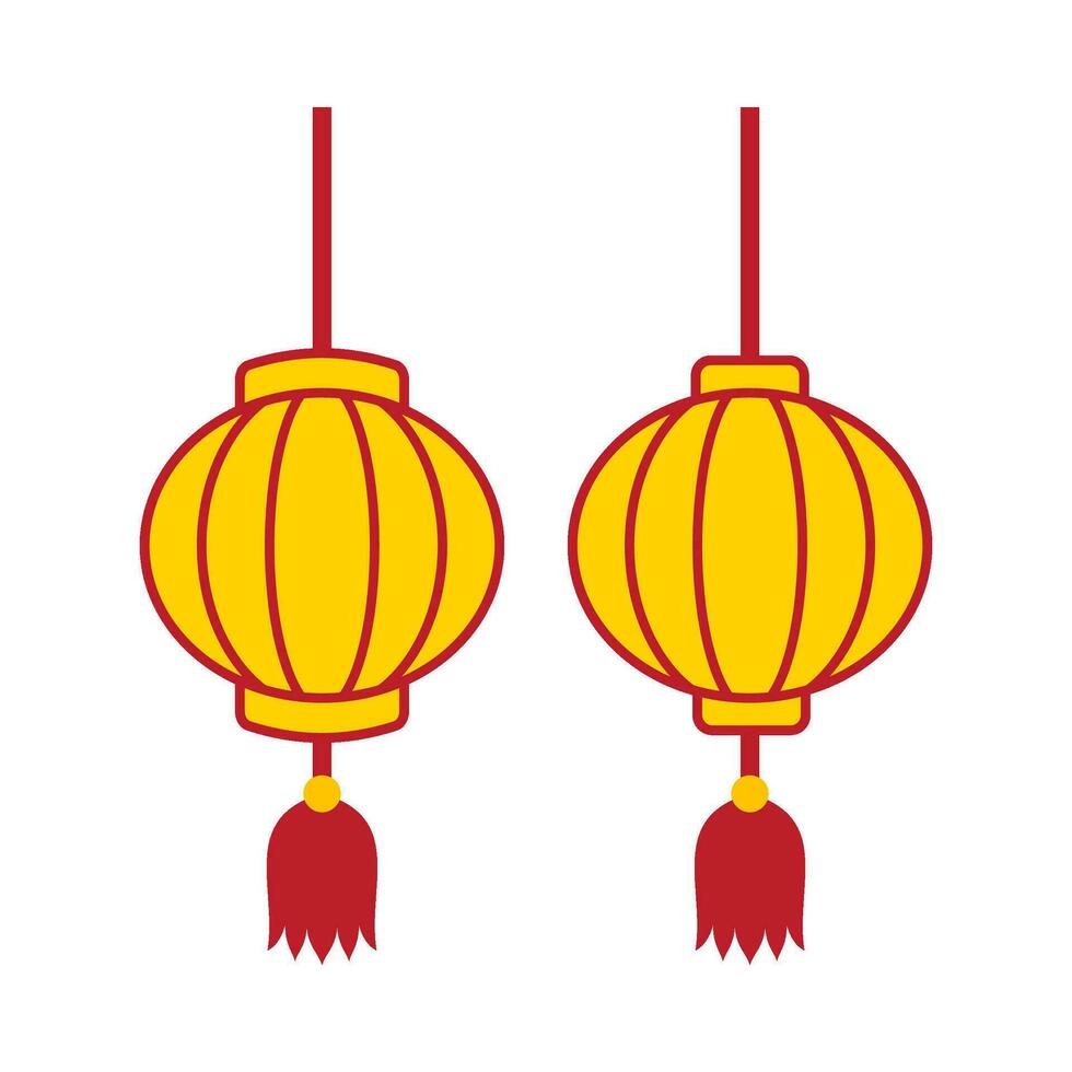 Flat illustration of chinese new year ornament on isolated background vector
