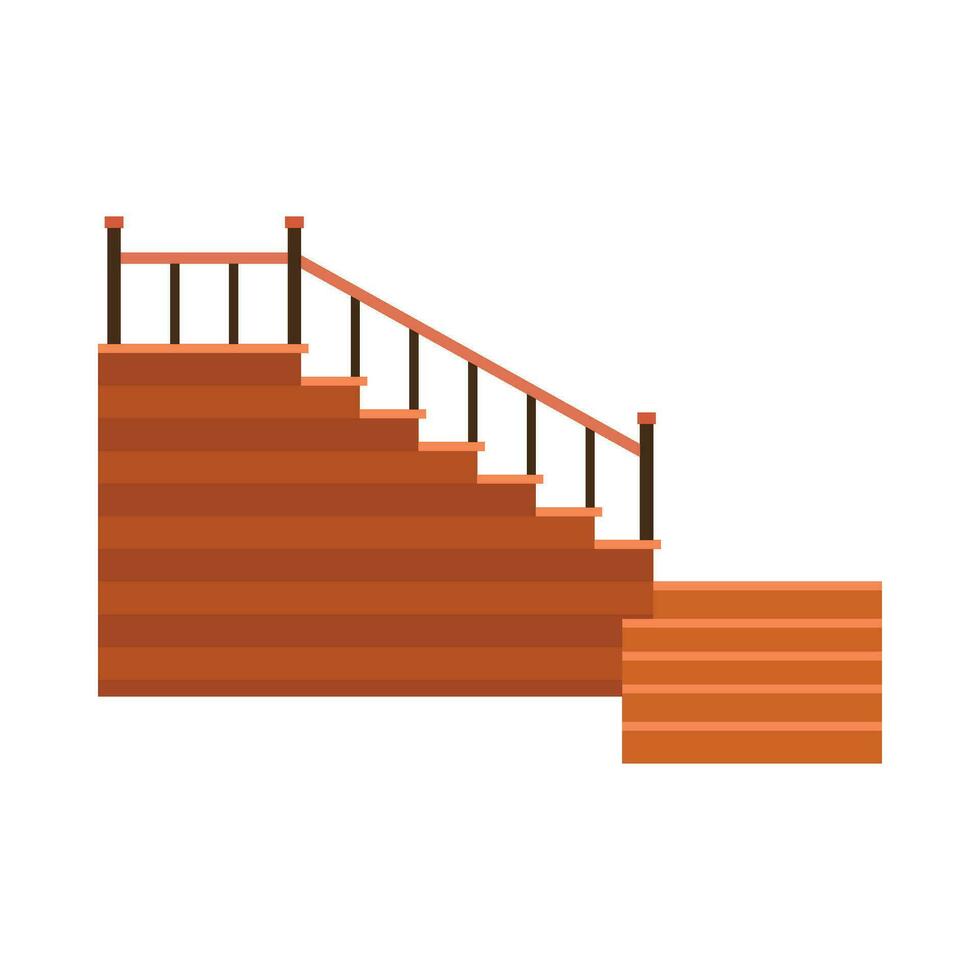 Flat illustration of stairs on isolated background vector