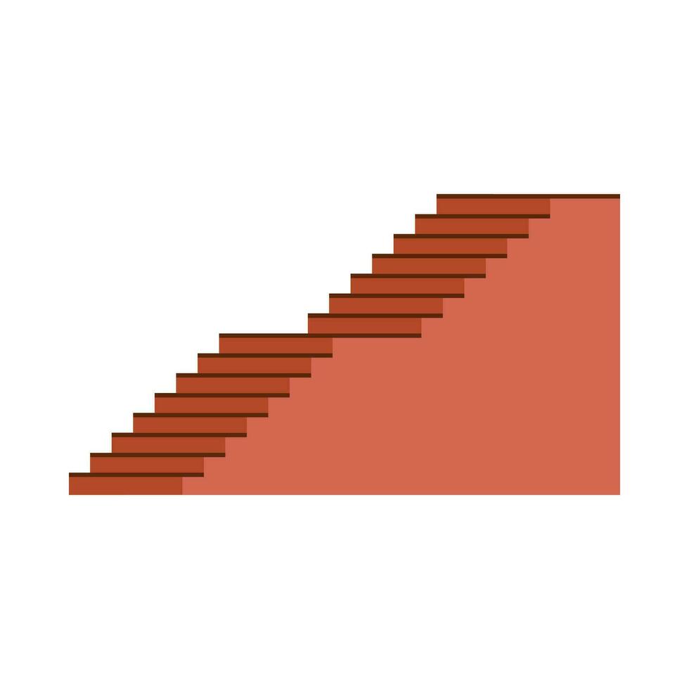 Flat illustration of stairs on isolated background vector