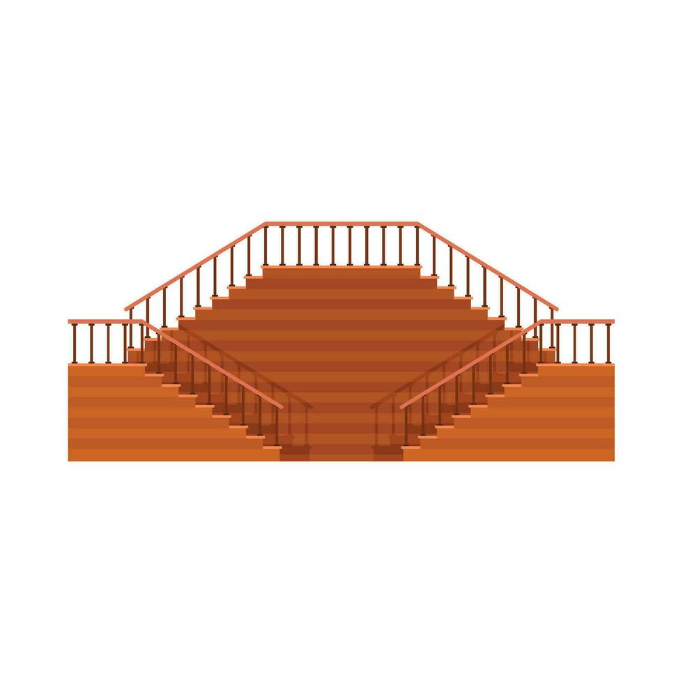 Flat illustration of stairs on isolated background vector