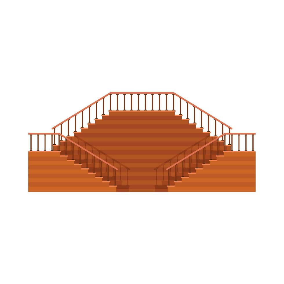 Flat illustration of stairs on isolated background vector