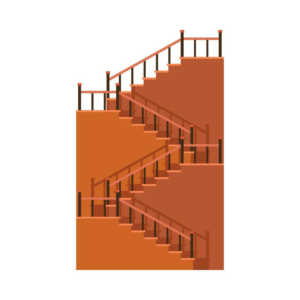 Flat illustration of stairs on isolated background vector