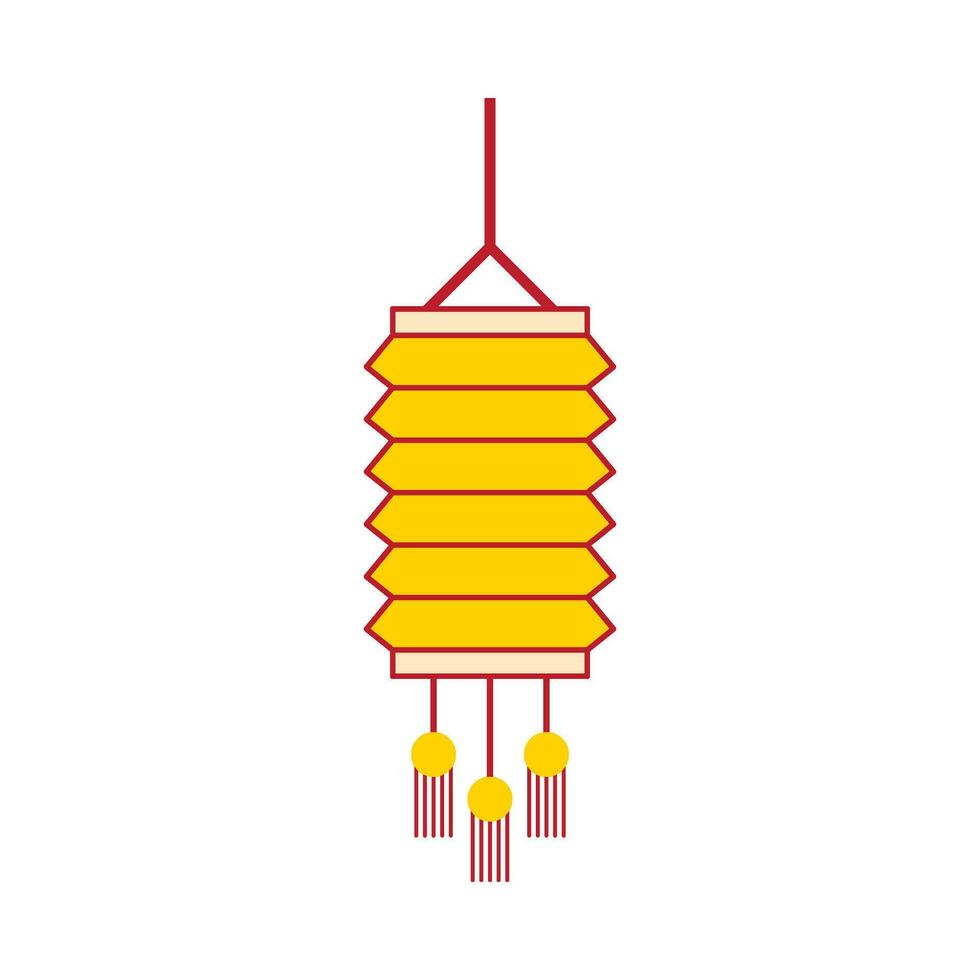 Flat illustration of chinese new year ornament on isolated background vector