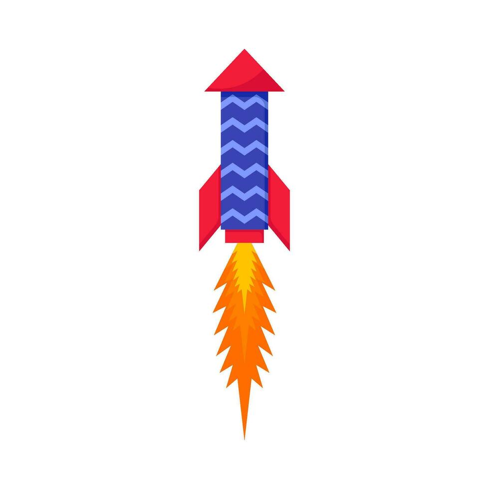 Flat illustration of firecracker on isolated background vector