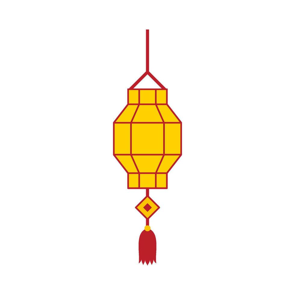 Flat illustration of chinese new year ornament on isolated background vector