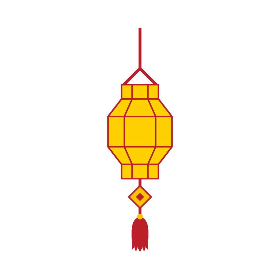 Flat illustration of chinese new year ornament on isolated background vector