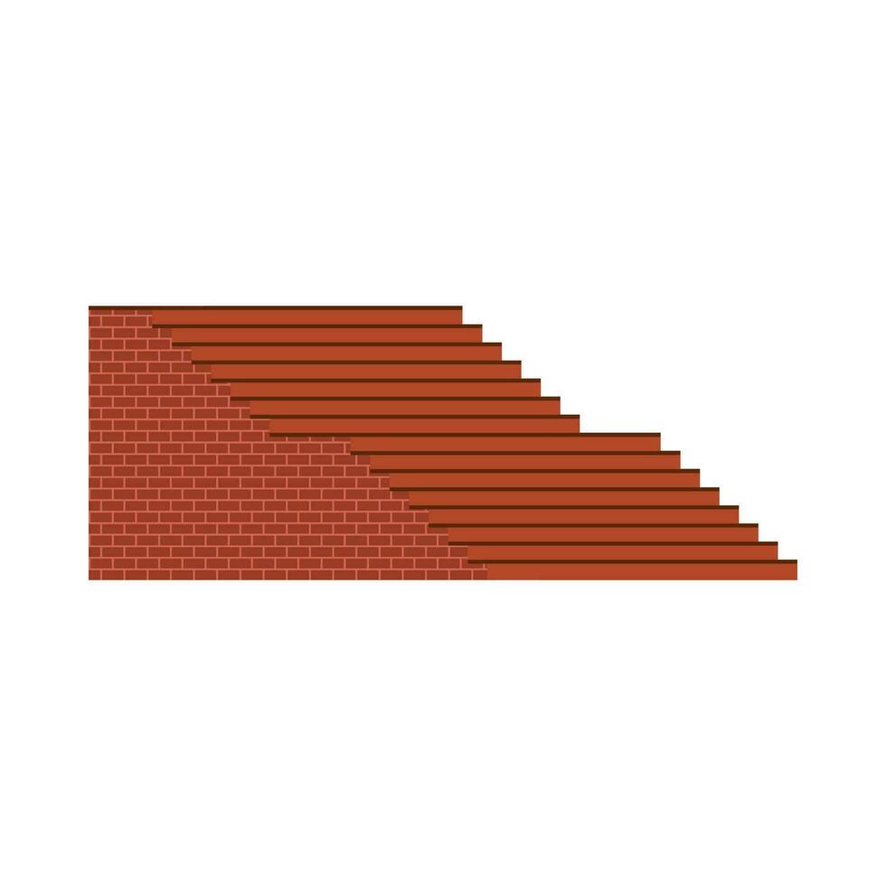 Flat illustration of stairs on isolated background vector