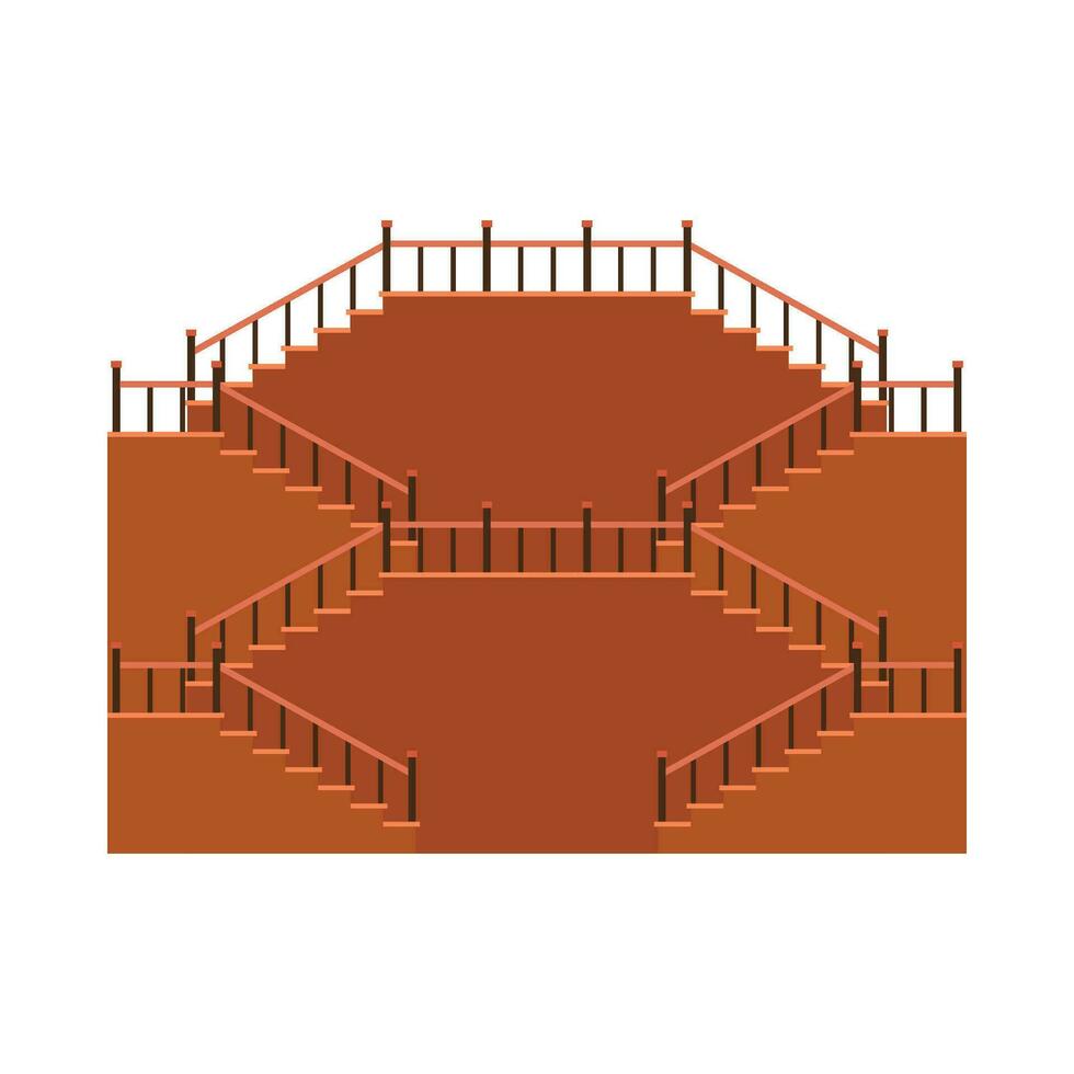 Flat illustration of stairs on isolated background vector