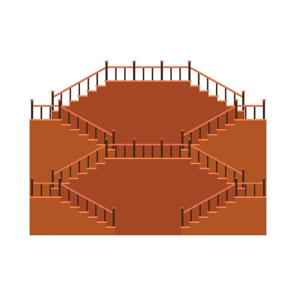 Flat illustration of stairs on isolated background vector