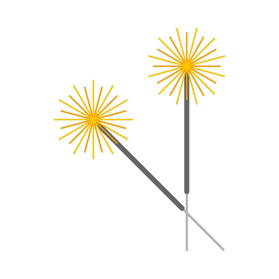 Flat illustration of firecracker on isolated background vector