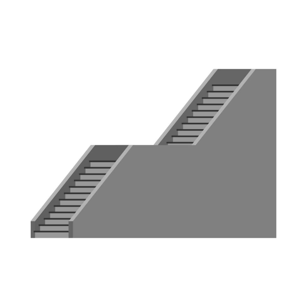 plano ilustración de escalera en aislado antecedentes vector