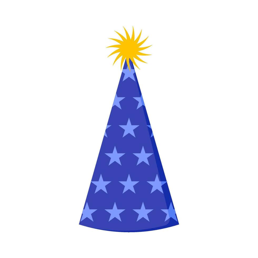 Flat illustration of party hat on isolated background vector