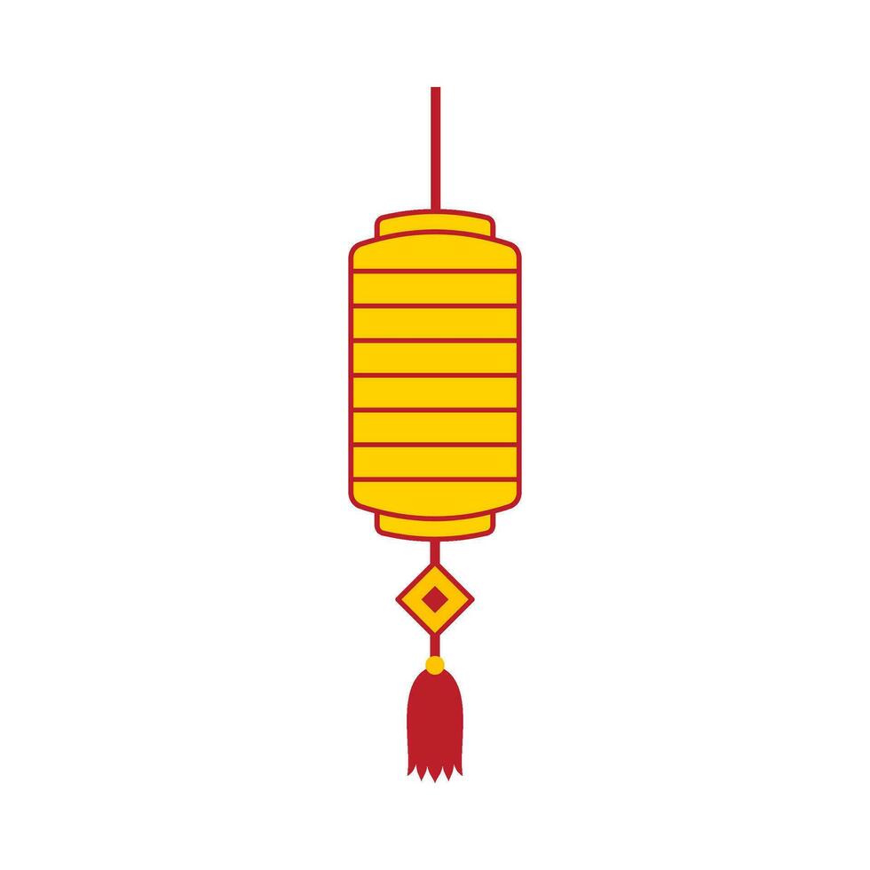 Flat illustration of chinese new year ornament on isolated background vector